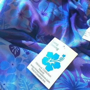 Blue and Purple Sarong from Hawaii